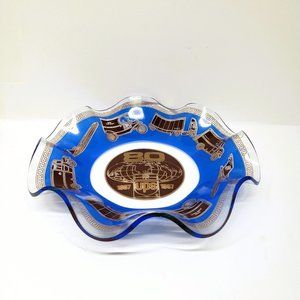 UPS 1907-1987 Advertising 80 Years Collector Glass Ashtray Candy Plate Dish 7"